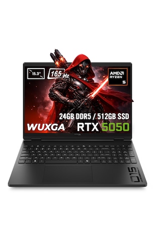 HP Hyperx Omen 15- GB 0011NT D2QW7EA R5-240 24 GB Ddr5 512 GB SSD 8 GB RTX5050 15.3" Dos WUXGA Dizüstü Bilgisayar
