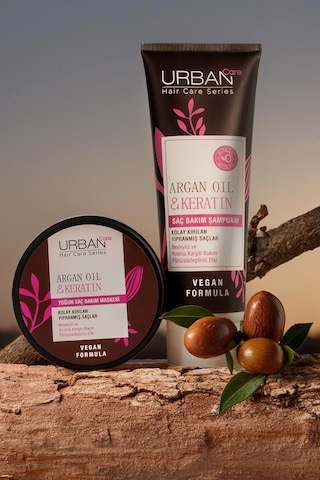 Argan Oil & Keratin Kolay Kırılan Yıpranmış Saçlara Özel Duş Öncesi Saç Bakım Maskesi 3x50ml-vegan