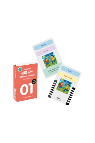 Bigibuddy Wordsbuddy Çocuklar İçin Türkçe İngilizce Aile Ve Sosyal Çevre Paketi 90 Kart 3'lü Set Cihaz Hariç