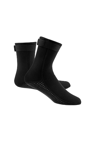 Moveevo Erkek Kadın Neopren Derin Su Atıcı Çorapları: Isı Tutucu, Kaymaz Önlü, Sıcak Sağlayan Su Sporları Çorapları Siyah, Xxl Siyah