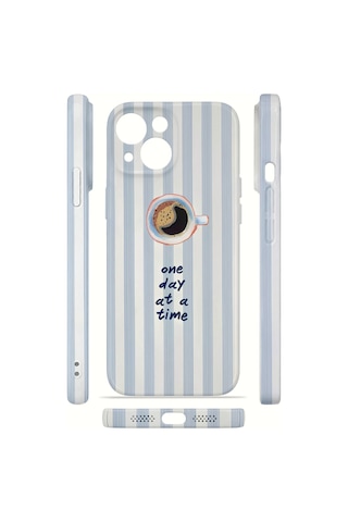 Apple iPhone Uyumlu 15 Vorian İnce Kamera Korumalı Mika Kılıf One Day Coffee One Day Coffee Mika