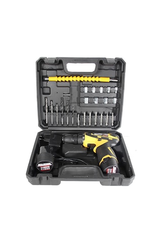 Bulldozer Çift Akülü 24 Setli Şarjlı Vidalama Taşıma Çantalı