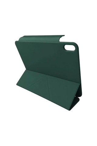 Mey İthalat Apple Uyumlu iPad 2025 10.9 10.nesil A16 Edz Manyetik Standlı Tablet Kılıfı - Koyu Yeşil Arka Kapak