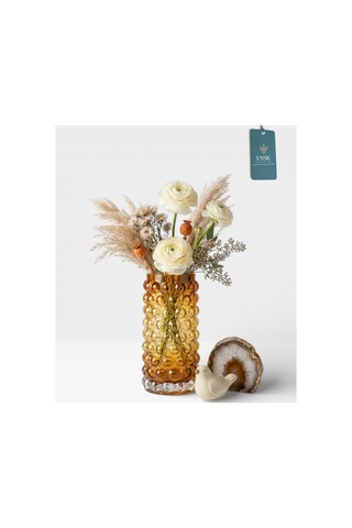Chacha Home Luxury Bubble İthal Cam Vazo 23 Cm Bal