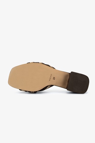 Valmenti Kadın Deri & Tekstil Kahverengi Topuklu Terlik 1141 932 Bn Trlk Y26 Brown Leather