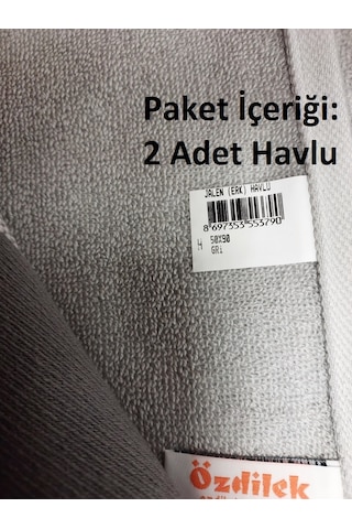 Özdilek 2li Kdf Pamuk El-yüz Havlusu 50x90 -jalen Gri Gri