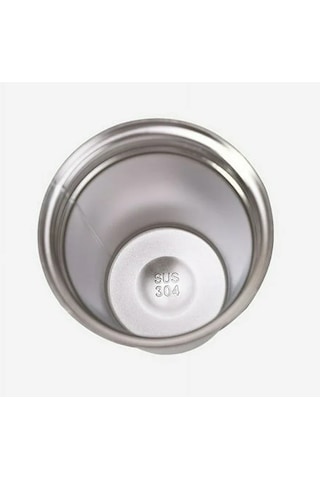 Termal Kahve Kupası 510 Ml Paslanmaz Çelik Vakumlu Matara Yalıtımlı Bardak Su Şişesi 17,5x8,5cm Beyaz
