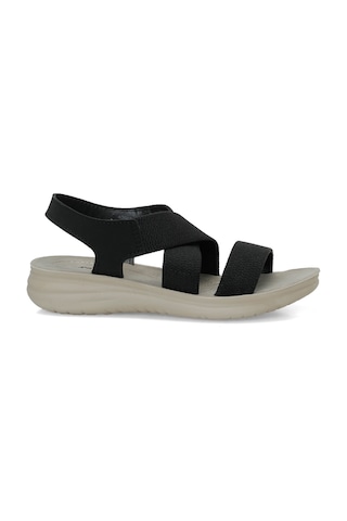 Polaris 409073.z Siyah Kadın Dolgu Topuk Sandalet 409073.z6fx 000000000102251900
