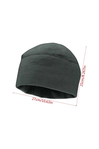 Yılmazel Unisex Kışlık Polar Kadın Erkek Bere Düz Renklerde Stand Yeşil