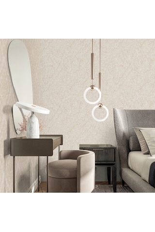 Adawall Düz Desen Duvar Kağıdı Rococo 1406-3/15, Bej, 1.06x15.6m - 16.5m²
