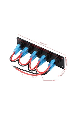5'li ON-OFF Sarı Nokta Işıklı Anahtar Switch Panel 12V-24V