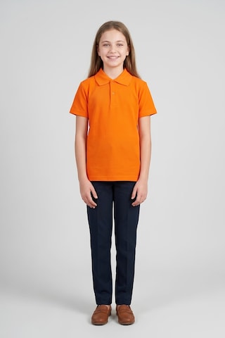 Modanino Kız Çocuk T-shirt %100 Pamuk Ve Okul Tarz 6-16 Yaş 12784mrt Turuncu