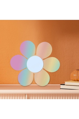 Pazly Yaratıcı Suntek Makyaj Estetik Dekoratif Çiçek-30.8cmx30.8cm Aynası Ayna Hj Ahşap