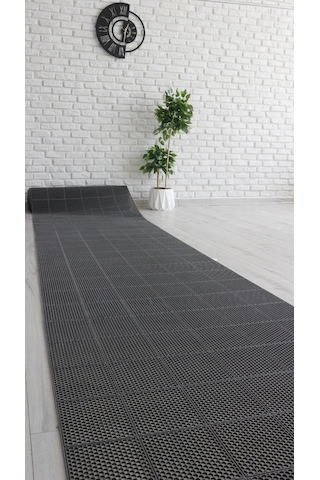 Banyo Duş Havuz- Z Mat Petek Kaydırmaz Pvc Paspas Gri En 90 X1mt