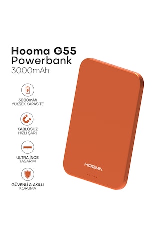 Hooma Magpulse 3 Slim 3000 Mah Powerbank Siyah Hooma