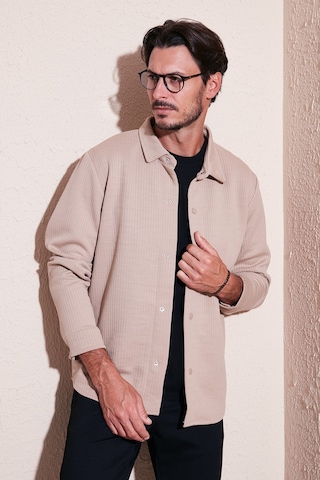 Buratti Fitilli Çıtçıtlı Relaxed Fit Erkek Gömlek 5905510 Vizon