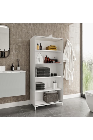 Sürgülü Çok Amaçlı Banyo Dolabı - Tamamı 1. Kalite Mdf Beyaz