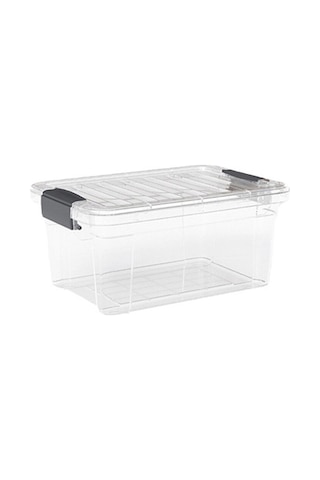 Dünya Dp-33115-102 Çok Amaçlı Saklama Kutusu 20 Lt - Kilitli Kapak Şeffaf 303x443x197 Mm- 12'li Paket
