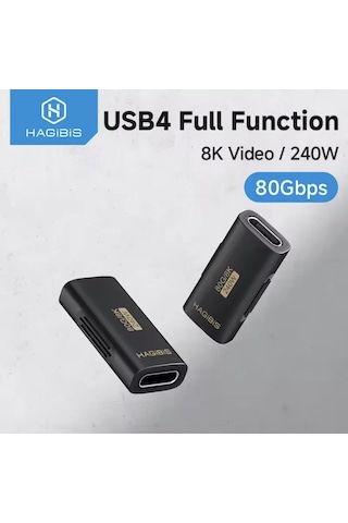 Hagibis Çevirici Dönüştürücü Adaptör Dişiden Dişiye 240w 8k 80gbp