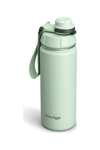 1 Hand Leak-proof Sızdırmaz Çelik Termos 500 Ml Smoke Green St-221 Çok Renkli