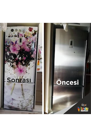 Buzdolabı Ve Bulaşık Makinesi Kapak Folyo Kaplama Çiçek (383963953)