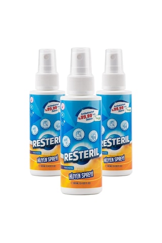 Resteril Antibakteriyel Doğal Alkolsüz Dezenfektan Yüzey Hijyen Spreyi 300 ML