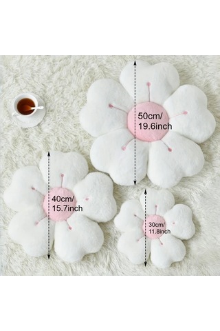 Trendooze Gaojunshop01 Pembe Papatya Yastığı 11.81 İnç - Yatak Dekorasyonu Beyaz