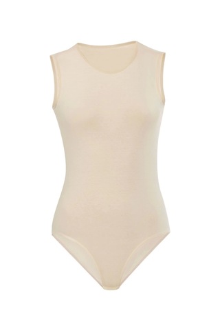 Mtm My The Mall Likralı Bayan 0 Yaka 0 Kol Body 4759 Beyaz
