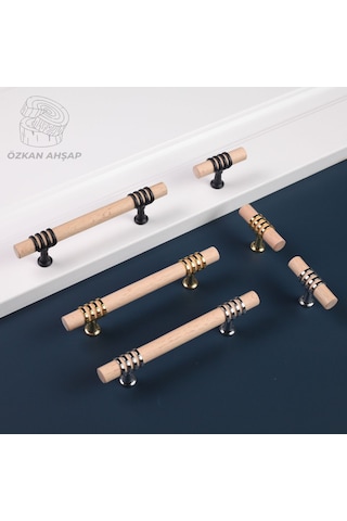 Ahşap Kulp Lüks Country Mutfak Mobilya Dolap Çekmece Kulbu Krom 224 MM