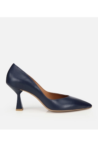 Hotiç Kadın Deri Lacivert Kısa Topuklu Stiletto 01ayh321960a680 01ayh321960a680