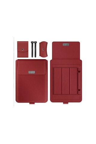 Jeemson Laptop Tutucu Ve Çantası 2'li 1 - 13/14/15.6 İnç Huawei Matebook, Macbook Uyumlu - Ergonomik Ekran Yükseltme, Isınma Önleme, Siyah Siyah