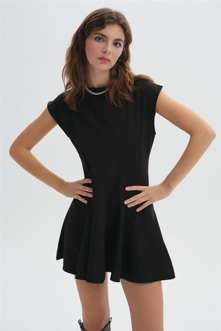 Sherin Siyah Mini Elbise