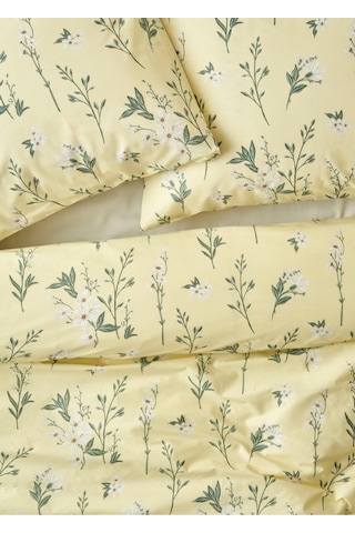 Bella Maison %100 Pamuk Ranforce Nancy Çift Kişilik Nevresim Seti Sarı 200x220 Cm Sarı