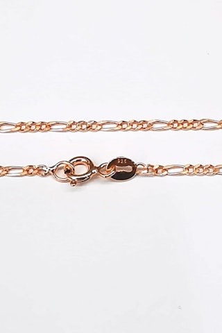 Omar Silver Unisex İnce Figaro 2,2 Mm 925 Ayar Rose Gümüş Kolye Zincir