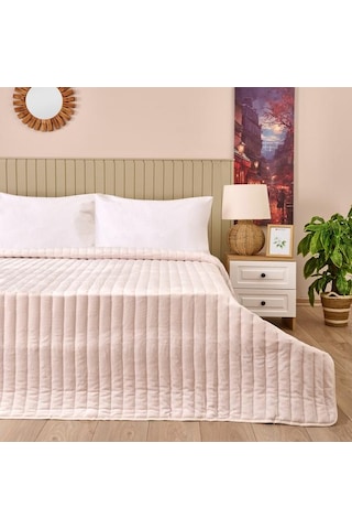 Evidea Soft Magro Çift Kişilik Yatak Örtüsü - Ekru - 200x230 Cm Ekru