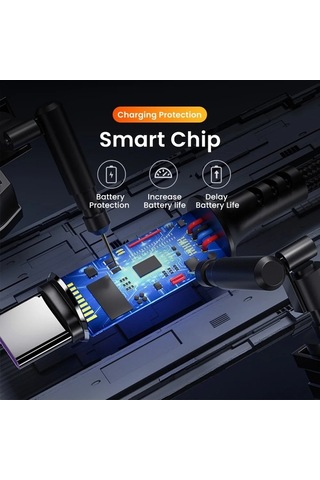 Tongxida Usb A - Mikro/tip C Kablosu Xiaomi Samsung Uyumlu Android 3a Hızlı Şarj Tipi C Veri Transféré 0.25 M