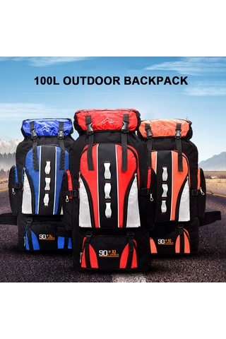 Dianziye Büyük Kapasiteli 100l Su Geçirmez Sırt Çantası - Outdoor Ve Gezi İçin Çok Renkli