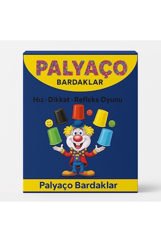 Palyaço Bardaklar Zil Oyunu Hız, Dikkat Ve Refleks Geliştirici Kutu Oyunu