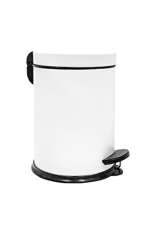 Banyo Seti 2'li Beyaz Renk 3l Çöp Kovası + Klozet Fırçası Kolay Temizlik Beyaz