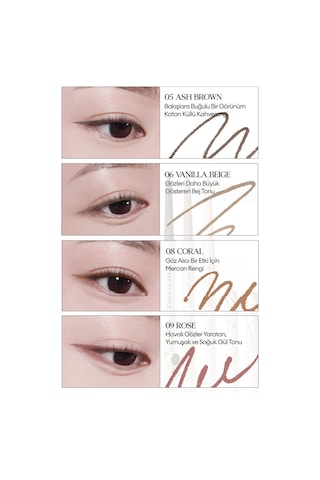 Suya Dayanıklı, İnce Uçlu Göz Kalemi Clıo Sharp So Simple Waterproof Pencil Liner 007 Creamy Ivory 07