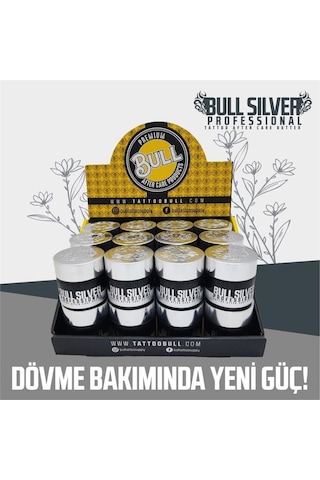 Tattoobull Silver Professional Tattoo After Care Butter 24'lü - Tattoobull Bakım Kremi