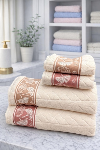 Özdilek Loseta Best Set Hamam Takımı Bej-pembe Çok Renkli