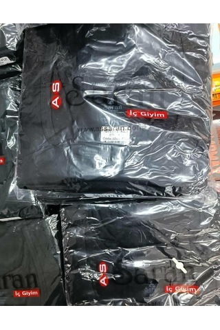 Saran Erkek Klasik %100 Pamuk Askılı Atlet 5001 - 6 Adet Siyah