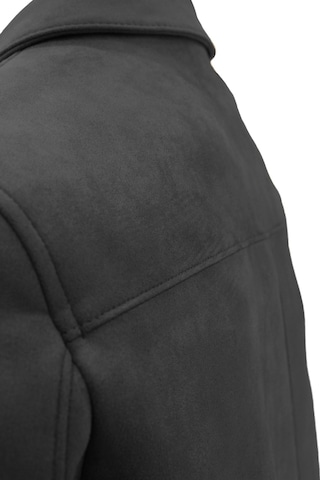 İgs Siyah Süet Görünümlü Erkek Mont Modern Şehir Stili-23987