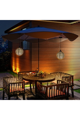 Yaozixa "güneş Enerjili Bahçe Lambası - Su Geçirmez, Otomatik Açma/kapama, Dekoratif Asılı Aydınlatma" Sıcak Beyaz