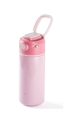 Bangda Pembe Paslanmaz Çelik Termometreli Termos 350ml Pembe