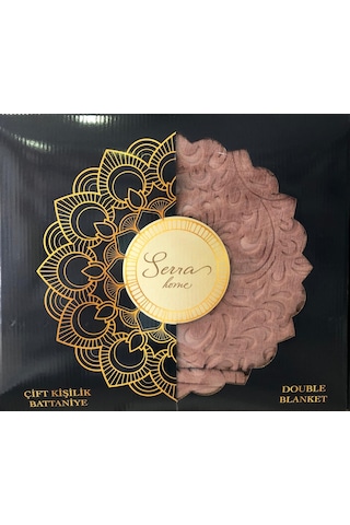 Serra Home Embos Çift Kişilik Battaniye Kutulu 220 X 240 Gül Kurusu