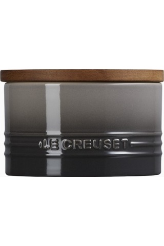 Le Creuset Signature Seramik Lüks Tasarım Saklama Kabı Akasya Kapaklı Saklama Kapları Gri 2