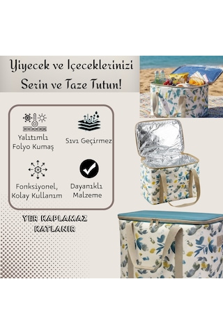 15 Lt Termal Çanta -piknik Çantası-289 Karışık/Çok Renkli