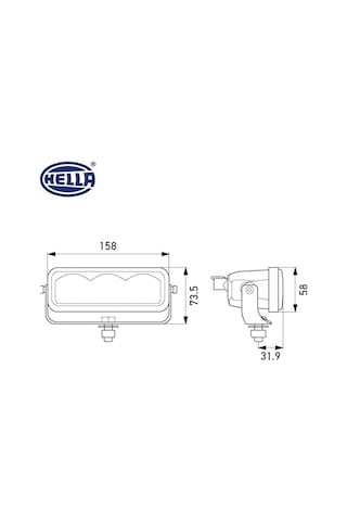 HELLA 10V-30V LED BAR OFF-ROAD (UZUN MESAFE) (3 LEDLİ) (158 X 73.